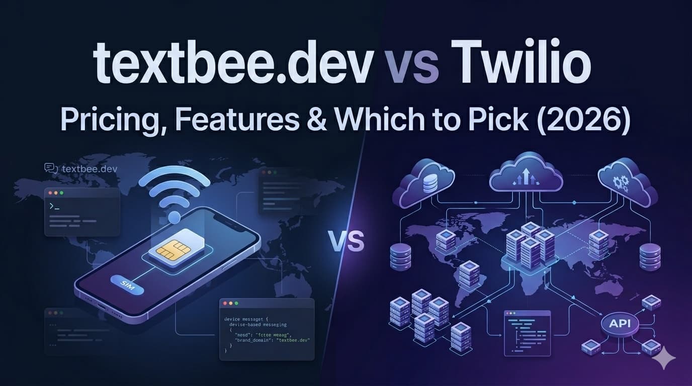 textbee vs Twilio: Full Comparison (2026) - Pricing, Features, Which to Pick