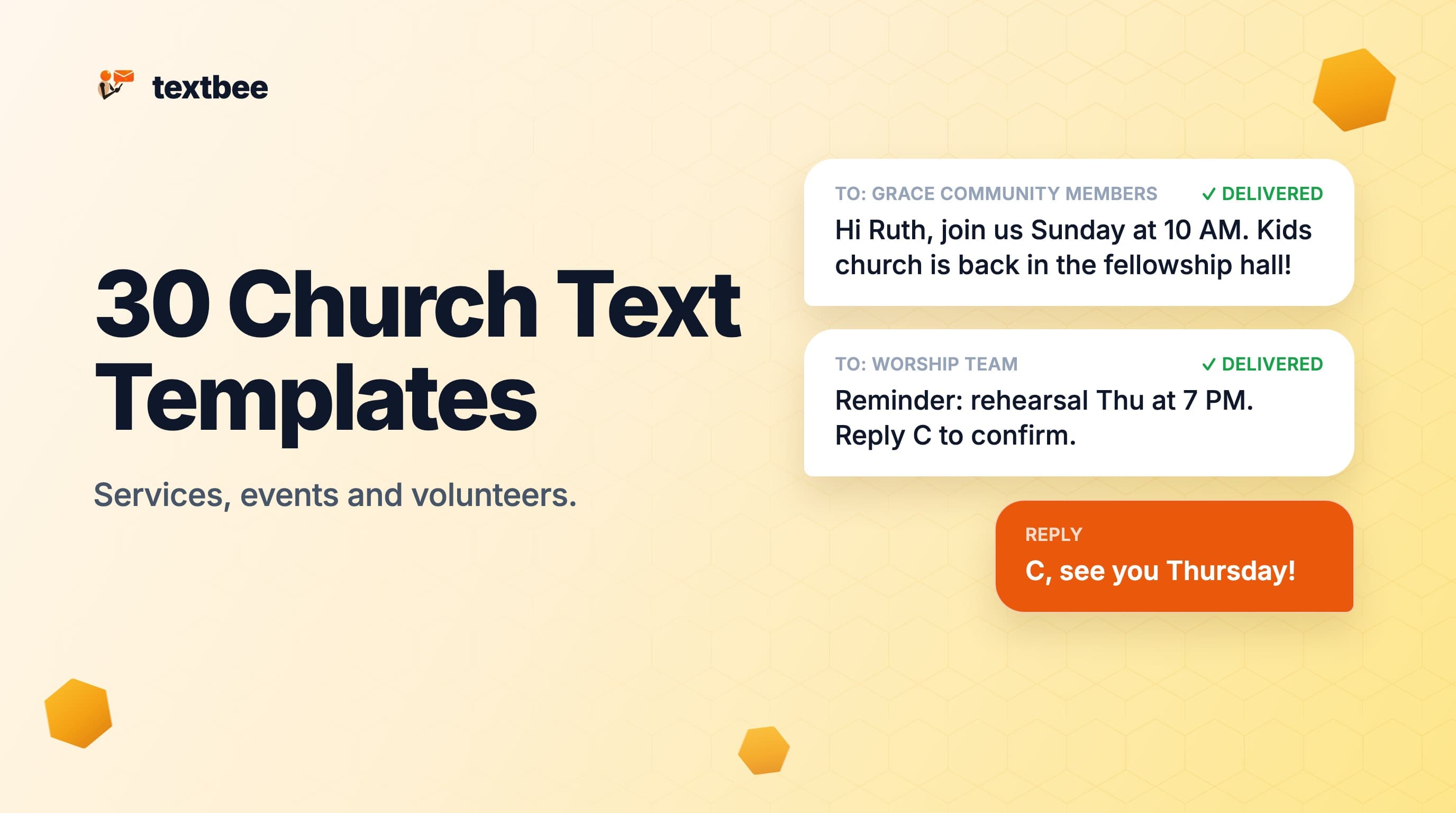 30 Church Text Message Templates for Services, Events and Volunteers
